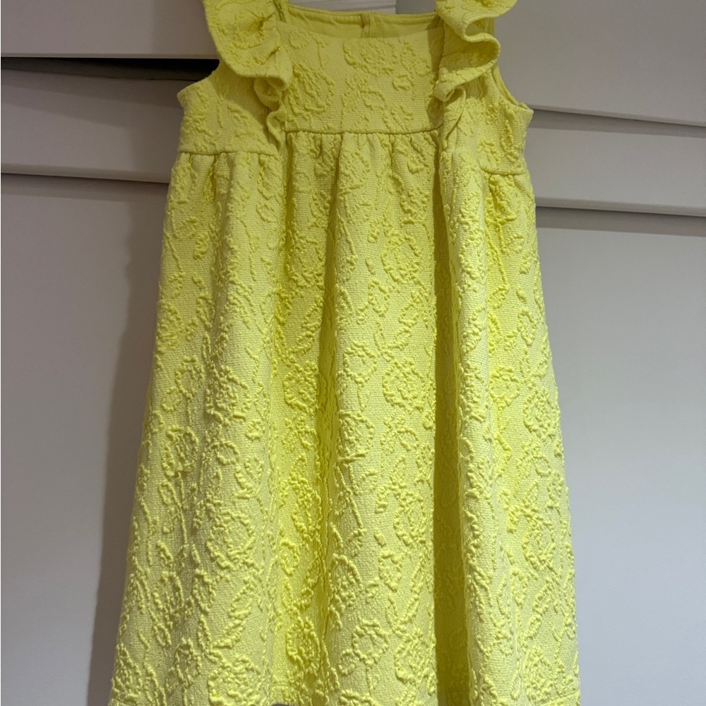 Janie and Jack Lemon Yellow Textured Dress